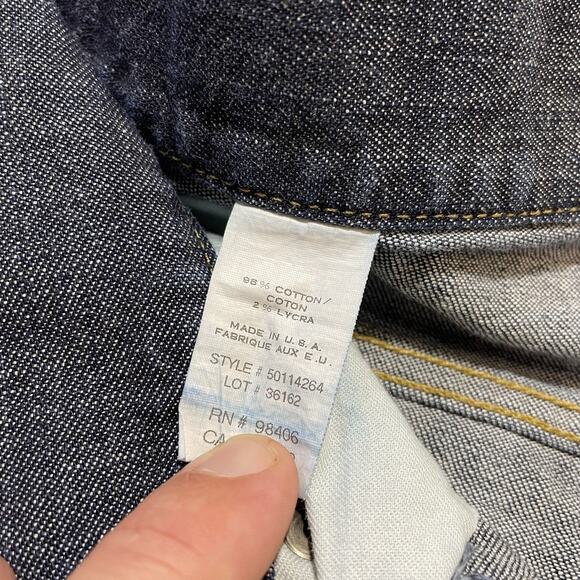 Theory Dark Blue Wash Straight-Leg Denim Button-Fly Jeans Men’s Size 30x28 - Picture 7 of 10